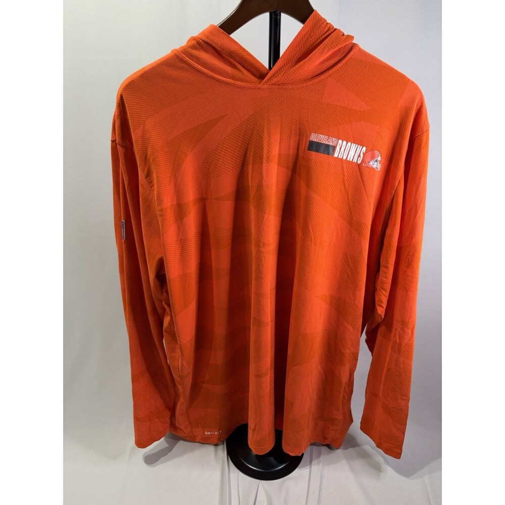 Men's XL Nike Dry Fit Hoodie NFL Cleveland Browns Sideline Alpha